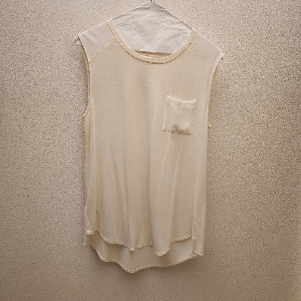 Ann Taylor Loft white sleeveless blouse small